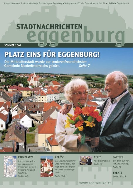 PLATZ EINS FÜR EGGENBURG! - Stadtgemeinde Eggenburg