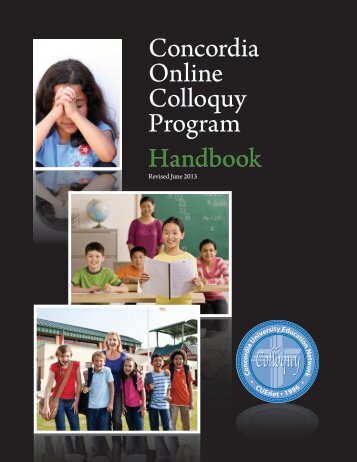 Concordia Online Colloquy Program Handbook - CUEnet