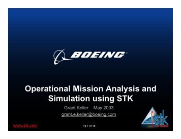 Operational Mission Analysis and Simulation using STK - AGI