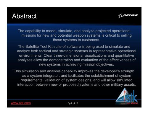 Operational Mission Analysis and Simulation using STK - AGI