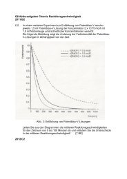 G8 Abituraufgaben Chemie Reaktionsgeschwindigkeit ... - Bentz46.de