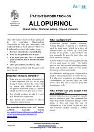 ALLOPURINOL - Australian Rheumatology Association