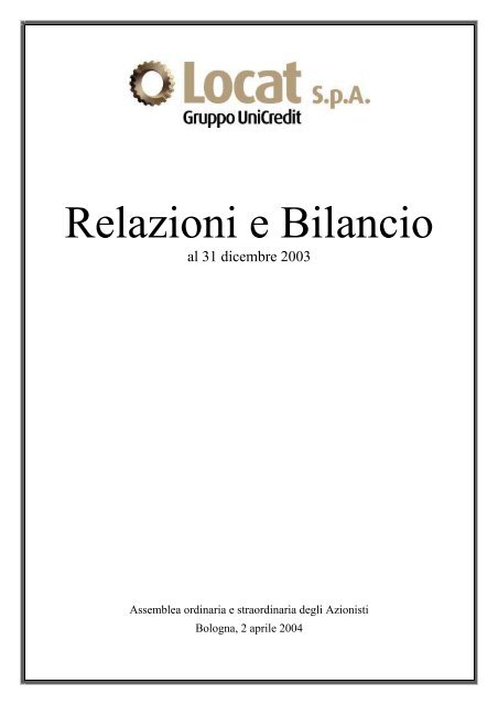 Locat SpA Gruppo UniCredito Italiano - Assilea