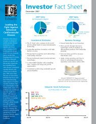 07 ED Fact Sheet Dec - Edwards Lifesciences