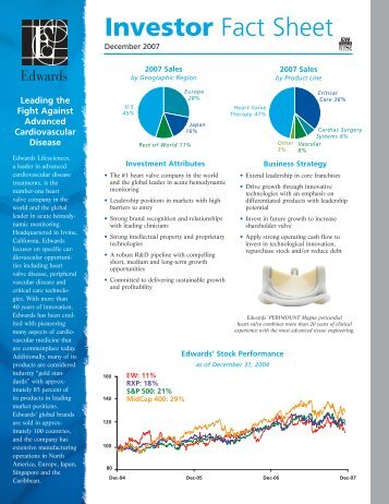 07 ED Fact Sheet Dec - Edwards Lifesciences