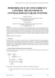 performance of concurrency control mechanisms in centralised ...