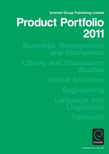 Product Portfolio 2011