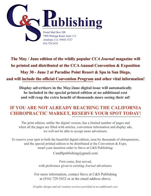 Publishing - CCA Journal magazine