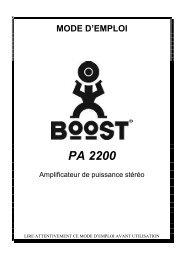 Amplificateur PA2200 Boost - Francis MERCK sur le NET