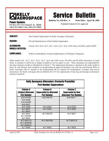 Service Bulletin - Hartzell Engine Technologies