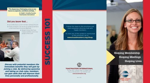 Success 101 - District 25 Toastmasters