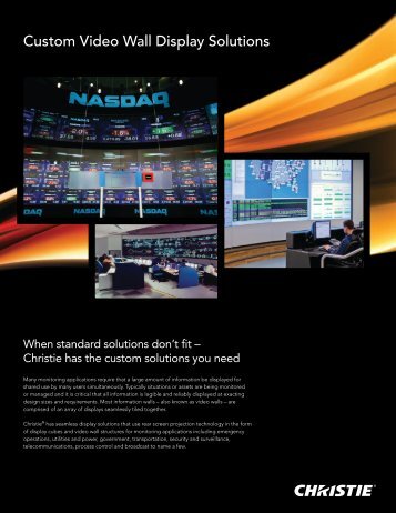Customized display solutions - Christie Digital Systems
