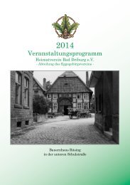 Veranstaltungsprogramm 2014 - Eggegebirgsverein