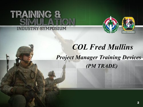 20 January 2010 PM TRADE Brief - PEO STRI - U.S. Army