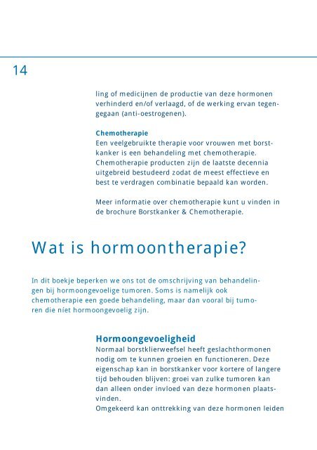 Borstkanker & Hormoontherapie - Chirurg en operatie