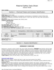 Material Safety Data Sheet