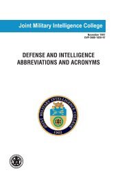 Defense & intelligence abbreviations - Defense Intelligence Agency