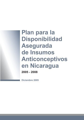 Plan para la Disponibilidad Asegurada de Insumos Anticonceptivos ...