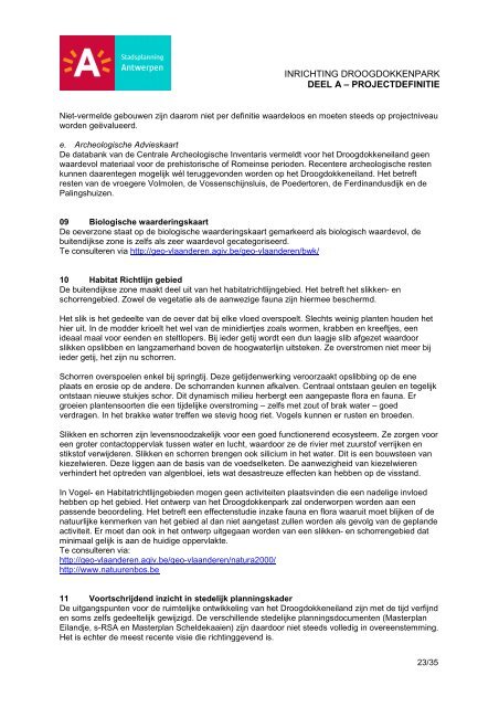 Droogdokkenpark Projectdefinitie - AG Stadsplanning Antwerpen