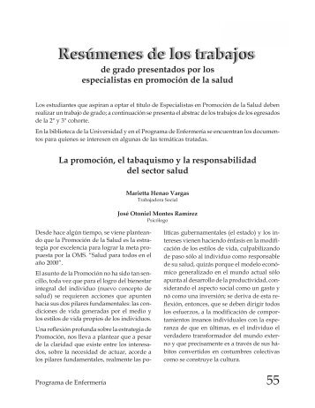 Resúmenes de los trabajos Resúmenes de los trabajos - Hacia la ...