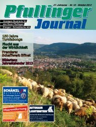 Ausgabe Oktober 2012 - beim Pfullinger Journal