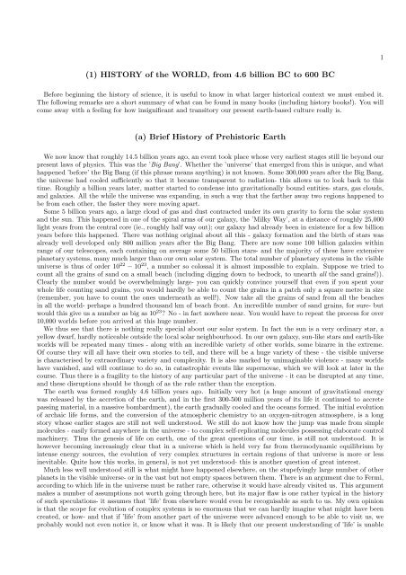 1 History Of The World From 4 6 Billion To 600 A Brief 1 History Of The World From 4 6 Billion To 600 A Brief