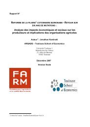 Analyse des impacts économiques et sociaux sur ... - Fondation FARM