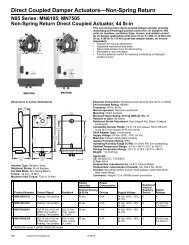 Direct Coupled Damper ActuatorsâNon-Spring ... - Industrial Controls