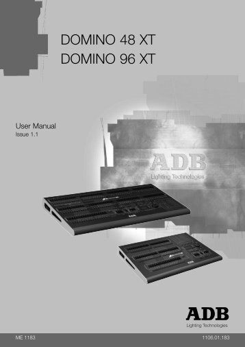 user manual domino x... - ADB Lighting Technologies