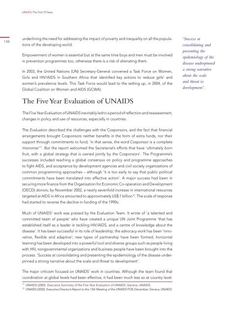 UNAIDS: The First 10 Years