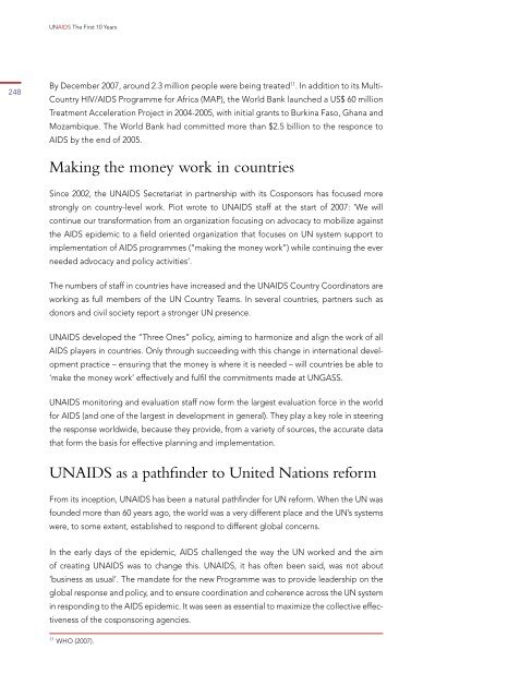 UNAIDS: The First 10 Years