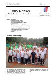 Tennis-News - SV Ohmenhausen