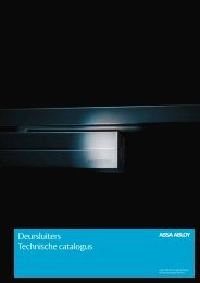 Deursluiters Technische catalogus - ASSA ABLOY