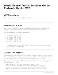 World Vessel Traffic Services Guide - Finland - Hanko VTS