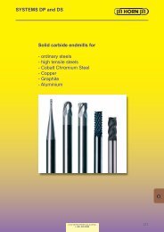 Solid carbide endmills for - ordinary steels - high ... - Horn USA, Inc.