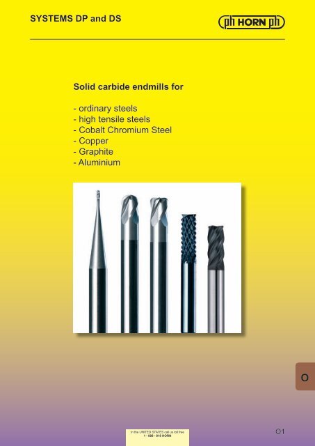 Solid carbide endmills for - ordinary steels - high  - Horn USA