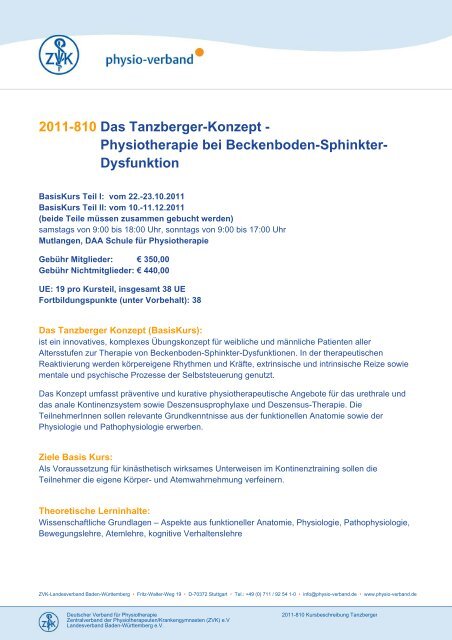 2011-810 Das Tanzberger-Konzept ... - Physio-Verband