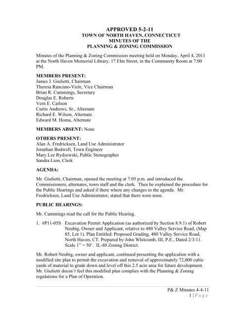 planning & zoning commission - Town of North Haven, Connecticut