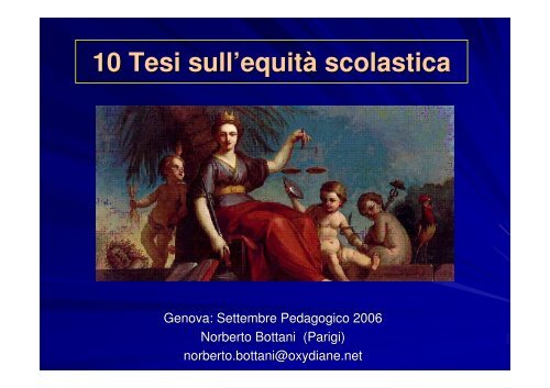 10 Tesi sull'equitÃ  scolastica - Norberto Bottani Website