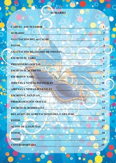 Descargar Libreto de Carnaval 2013