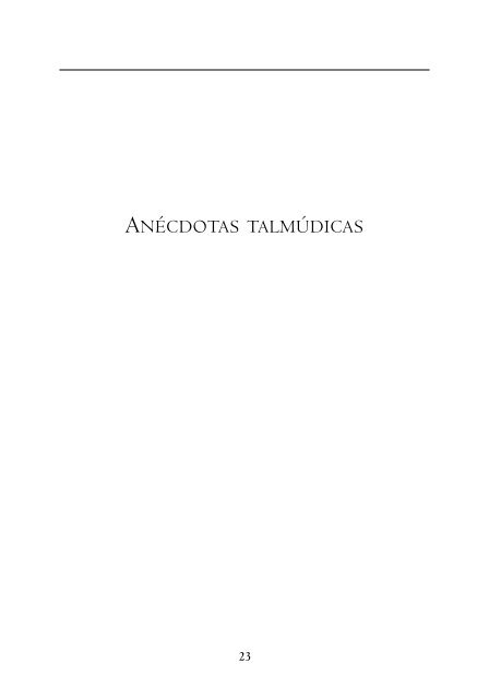 Anecdotas talmÃºdicas y de rabinos famosos