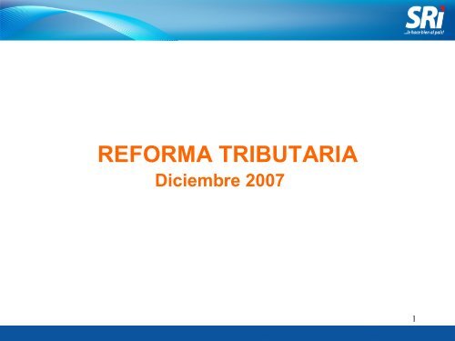 REFORMA TRIBUTARIA - Banco de Machala