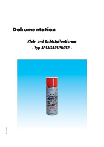 Dokumentation - Kleb- und Dichtstoffentferner - Typ ... - Atlas 7