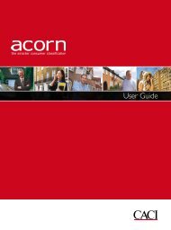 2010 CACI ACORN UK Demographics Profile and ... - Businessballs