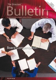 Board Compensation - Singapore Institute of Directors