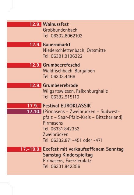 FESTE.VERANSTALTUNGEN - Verbandsgemeinde Pirmasens-Land