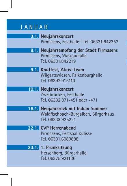 FESTE.VERANSTALTUNGEN - Verbandsgemeinde Pirmasens-Land