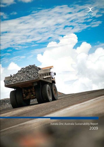 Xstrata Zinc Australia Sustainability Report - McArthur River Mining