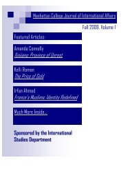 Journal of International Affairs Fall 2009 - Web Access for Home