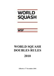 International Doubles - World Squash Federation